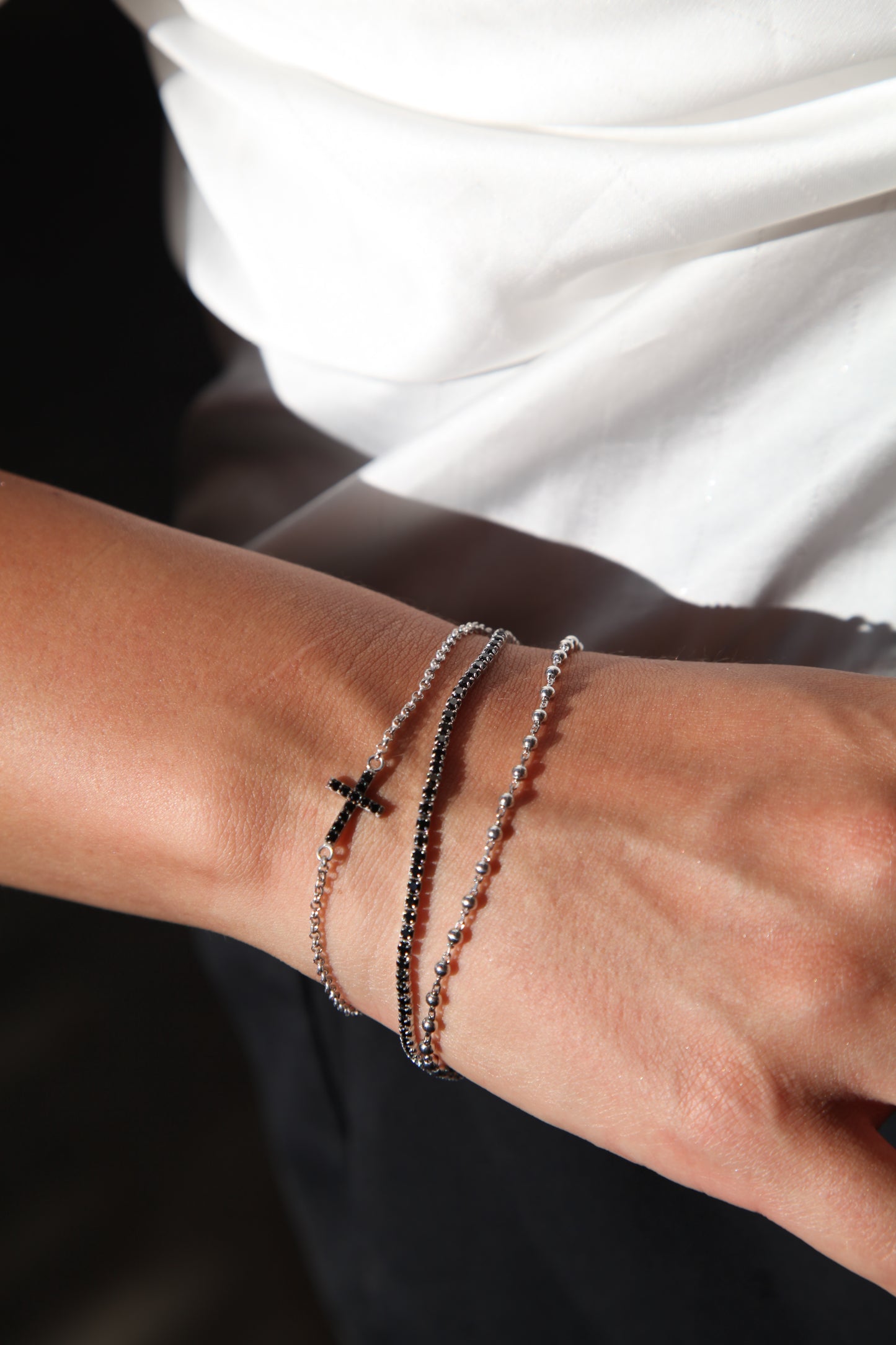 Ball chain design silver bracelet - Èthèora