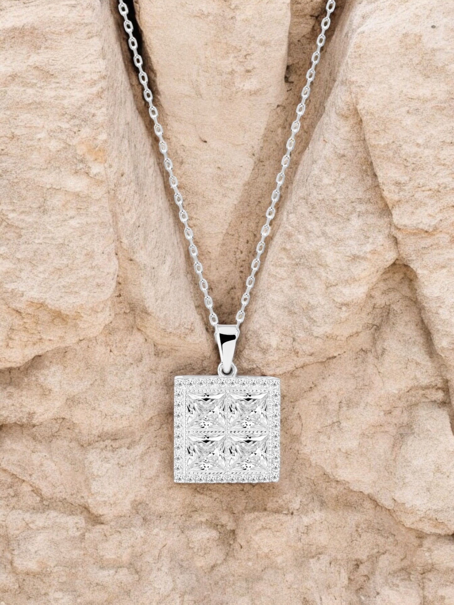 Ethereal four forces silver pendant necklace - Èthèora
