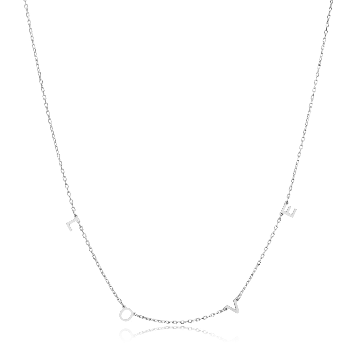 LOVE letter silver necklace - Èthèora