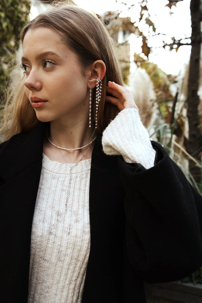 Серебряные серьги-гвоздики Classic Drop