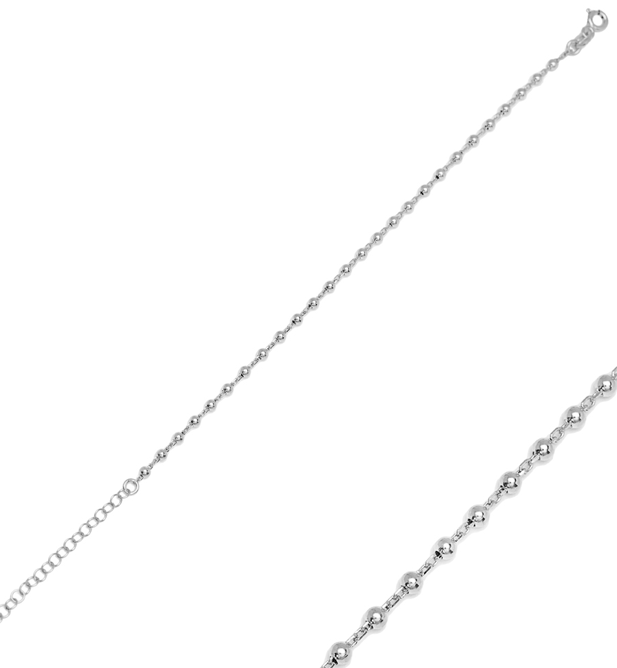 Ball chain design silver bracelet - Èthèora