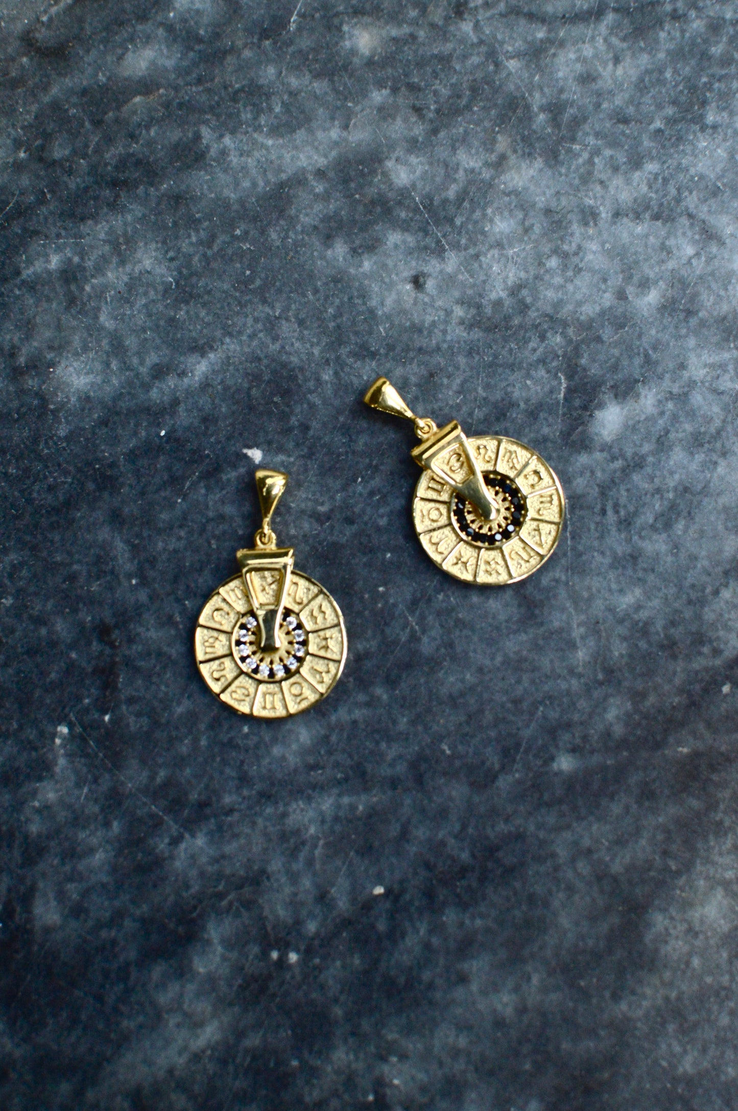 Серебряное колье Zodiac spin 14К золото 