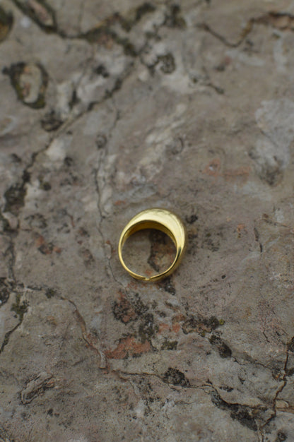 Серебряное кольцо 925 пробы с 14К золотом Классика