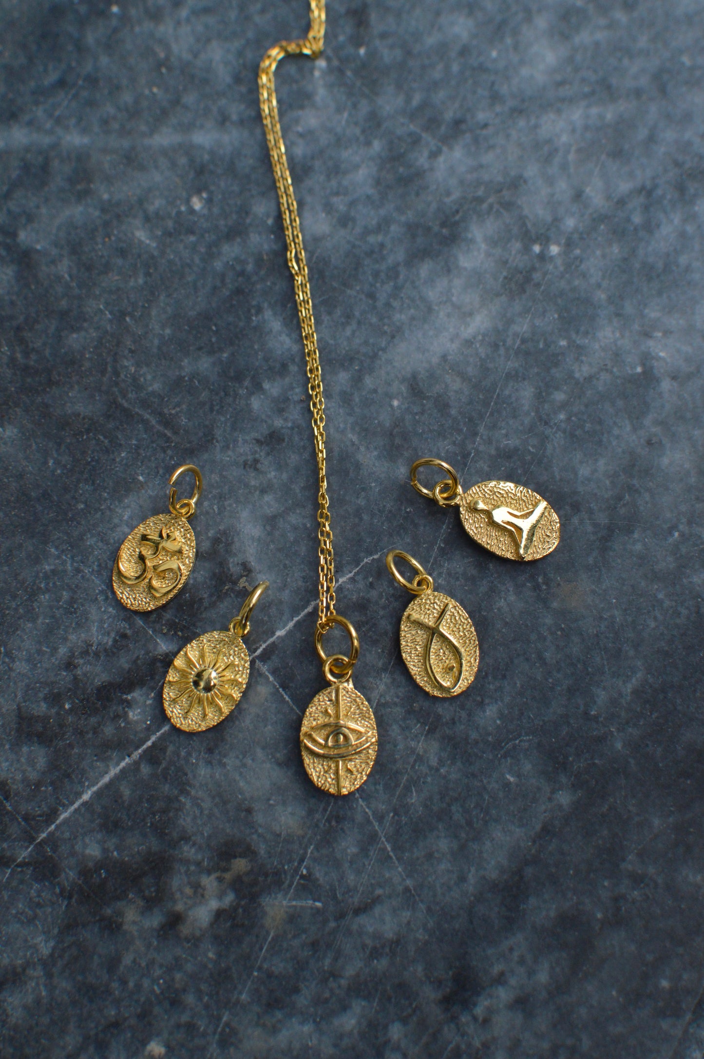 Sacred symbols: meditation piece amulet pendant