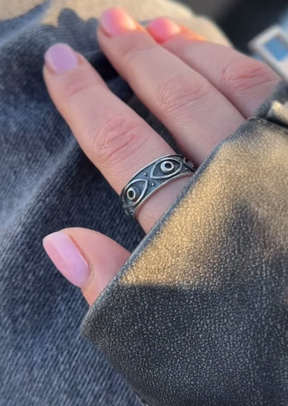 Серебряное кольцо «Око защиты»