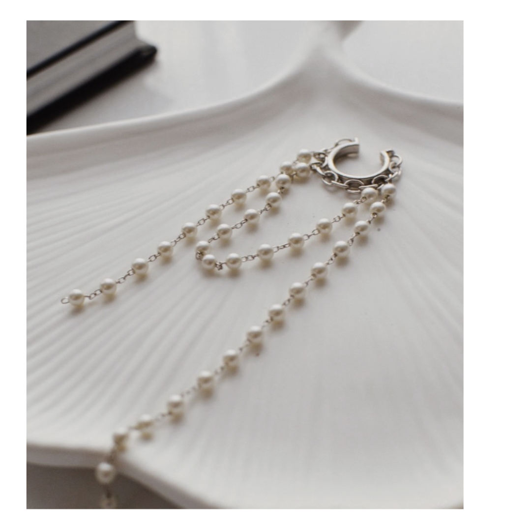 Серебряный кафф Serene Pearl