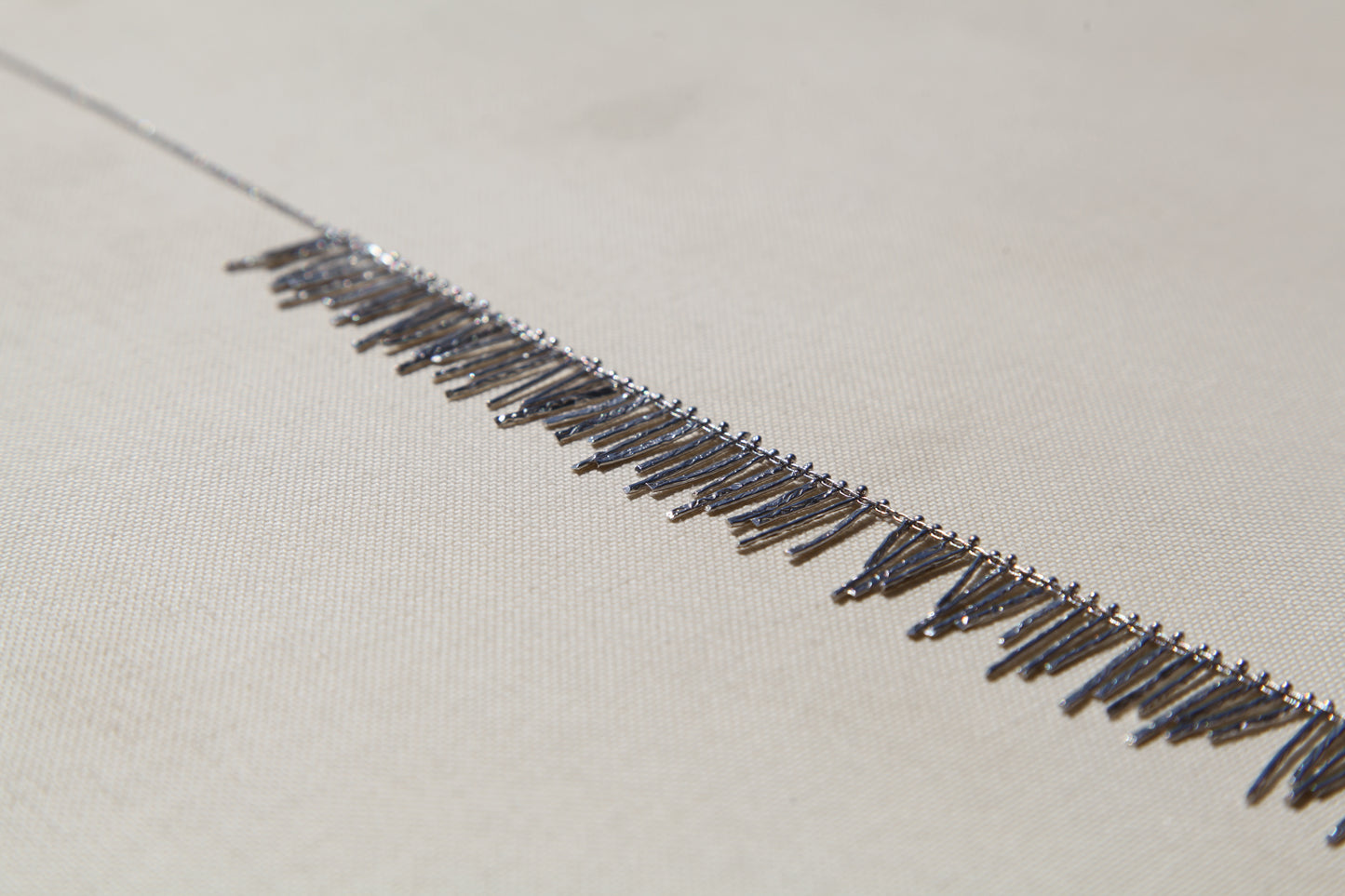 Cascade fringe silver necklace - Èthèora