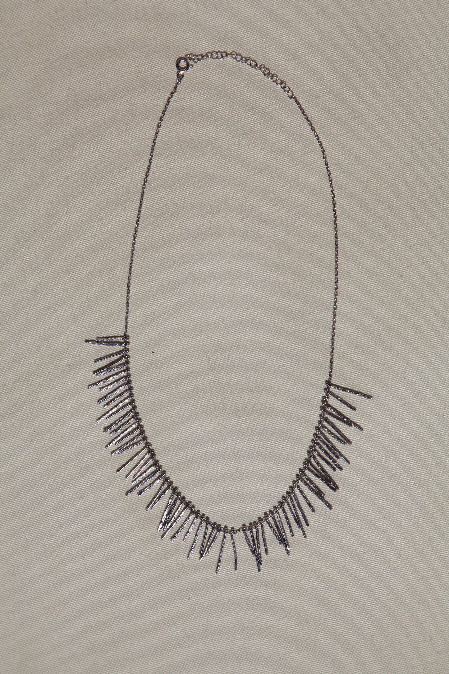 Cascade fringe silver necklace - Èthèora