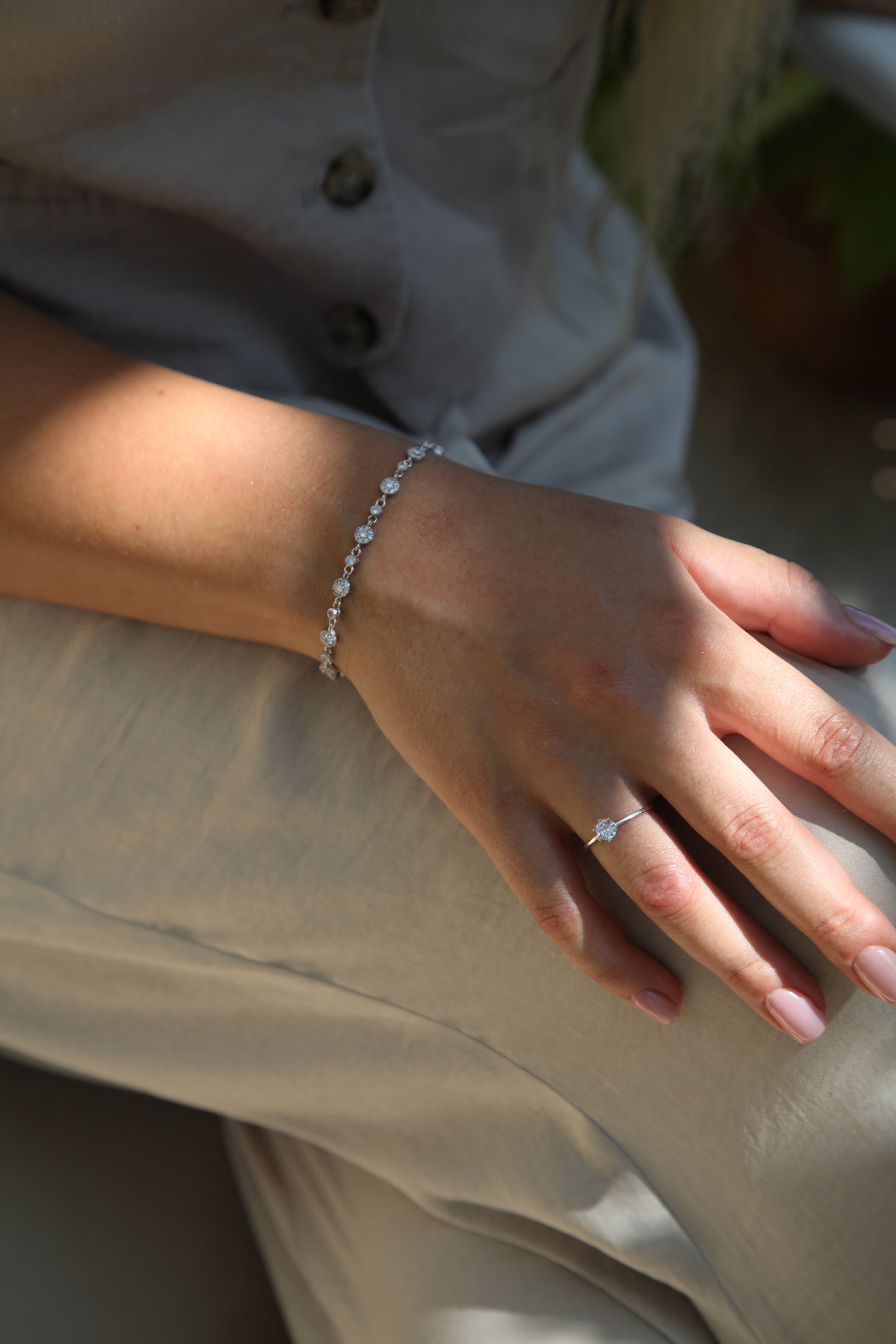 Chic classy shiny silver bracelet - Èthèora