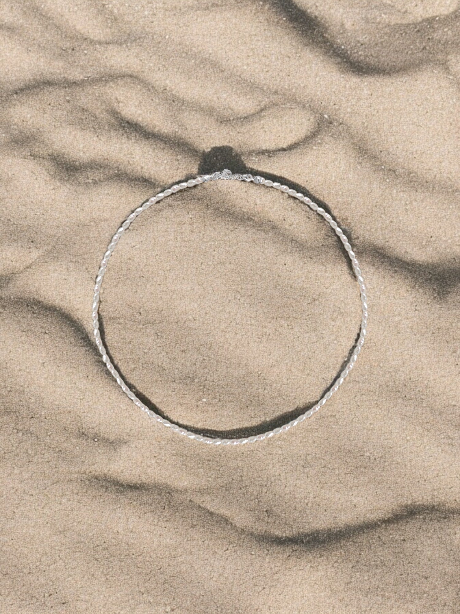 Pearl choker silver necklace - Èthèora