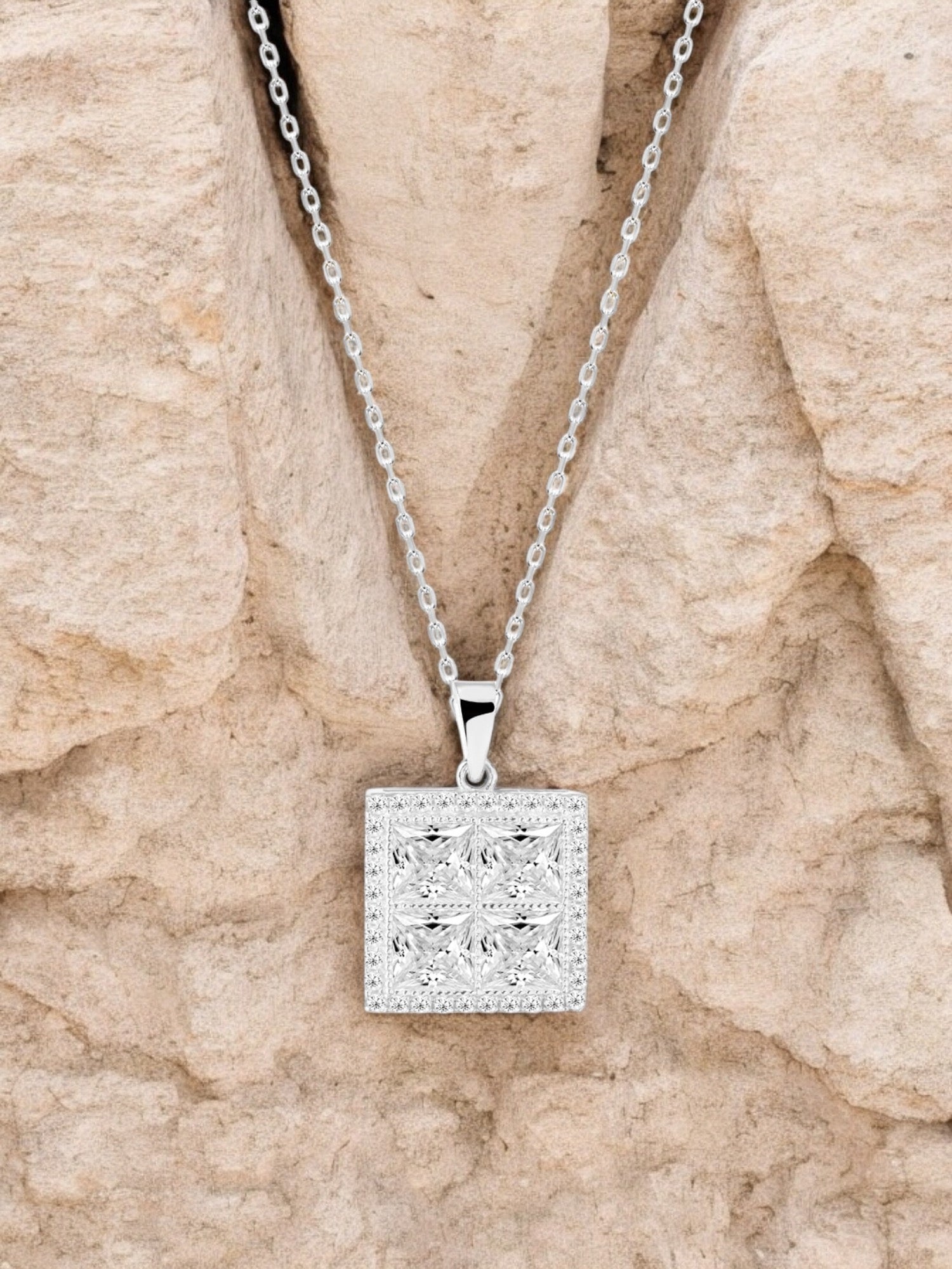 Ethereal four forces silver pendant necklace - Èthèora