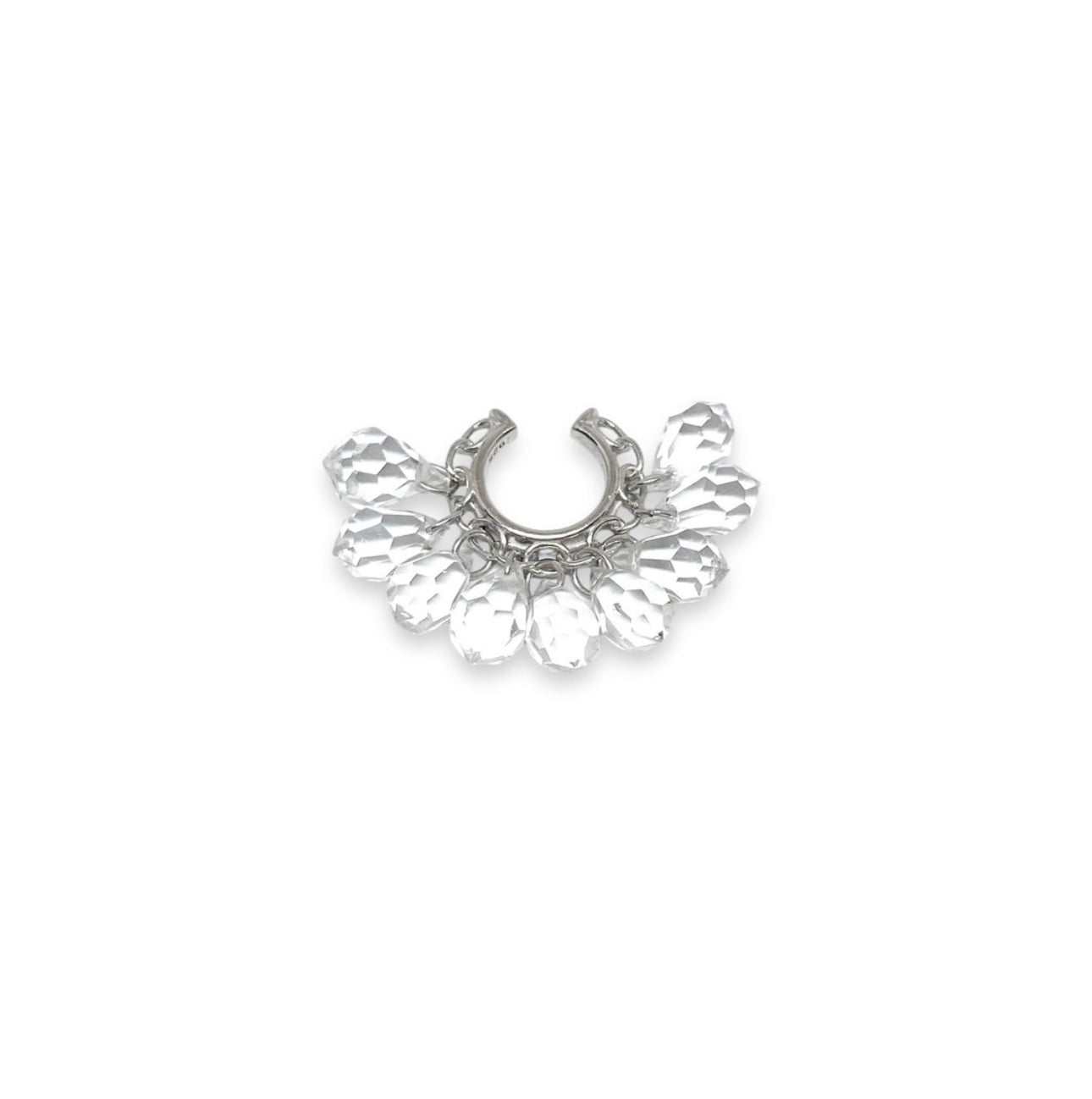 Crystal Fringe silver cuff - Èthèora