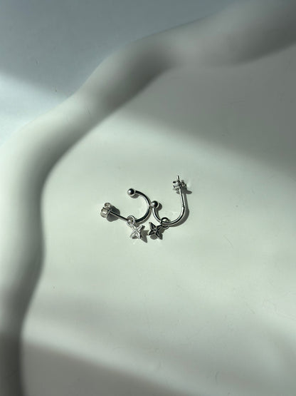 Stars shining silver earrings - Èthèora