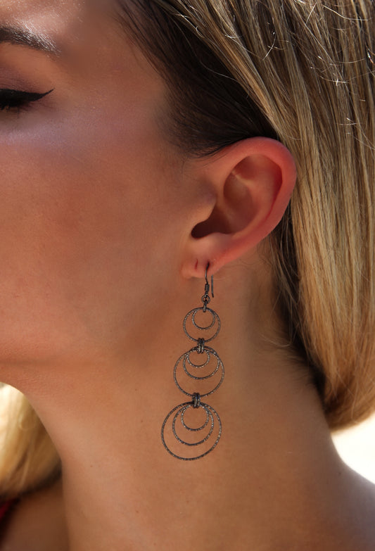Trio sphere silver earrings - Èthèora