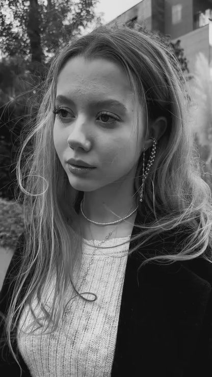 Серебряные серьги-гвоздики Classic Drop